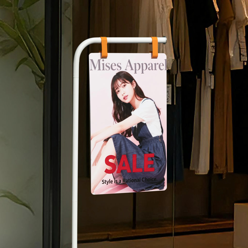 服装店落地式广告架，创意亚克力标牌活动海报架，定制指示牌