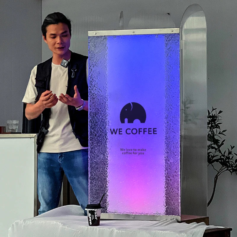 三角发光二极管石材纹理亚克力灯箱定制酒吧招牌RGB彩色手机遥控器