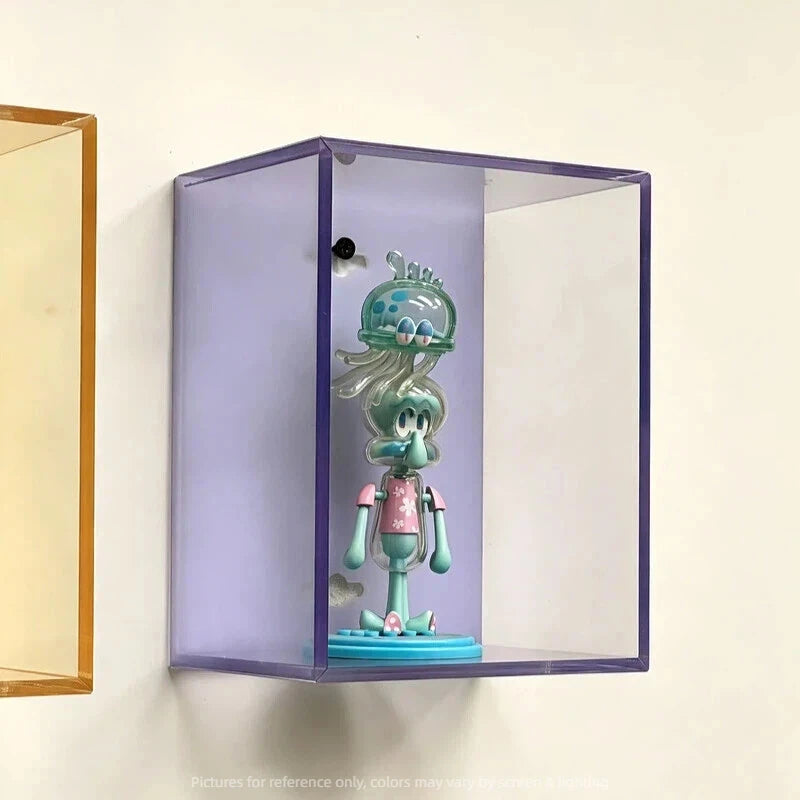 透明亚克力UV渐变透明盒展示柜手工装饰收纳架定制