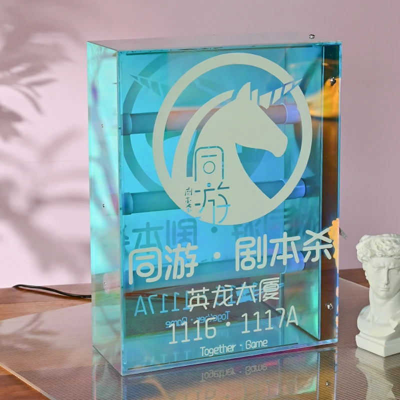 时尚创新户外防水侧挂七彩亚克力灯箱定制