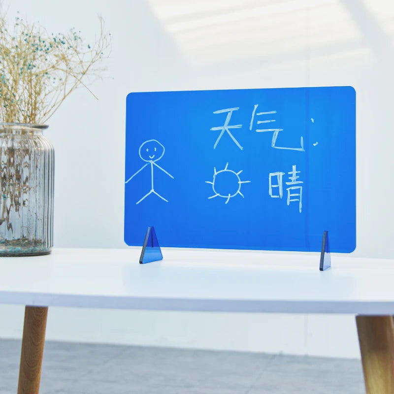 桌面亚克力手写板、留言板、记字板、带白板笔的可擦书写板