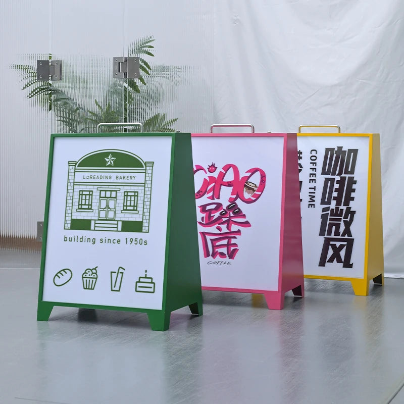 室外落地式防水灯箱、室外亚克力灯箱、三色灯自由切换、广告箱