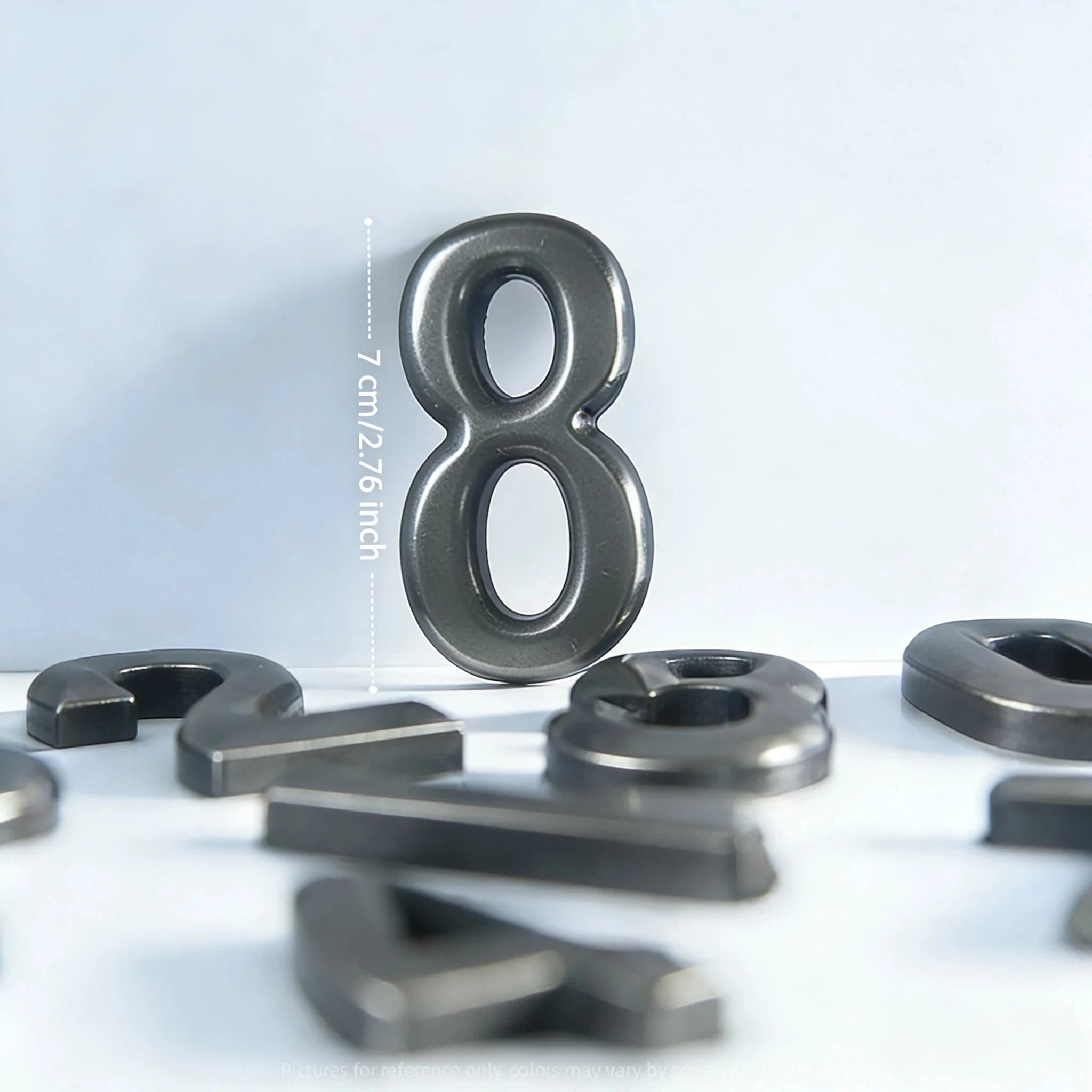 10MMPVC 3D球形雕刻电镀3D数字酒店门牌号 房产门牌号