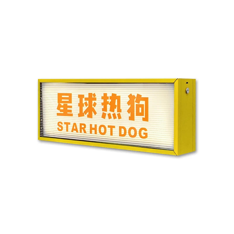 定制桌面放置，商店标志充电风格提示灯箱，可拆卸和可更换面板